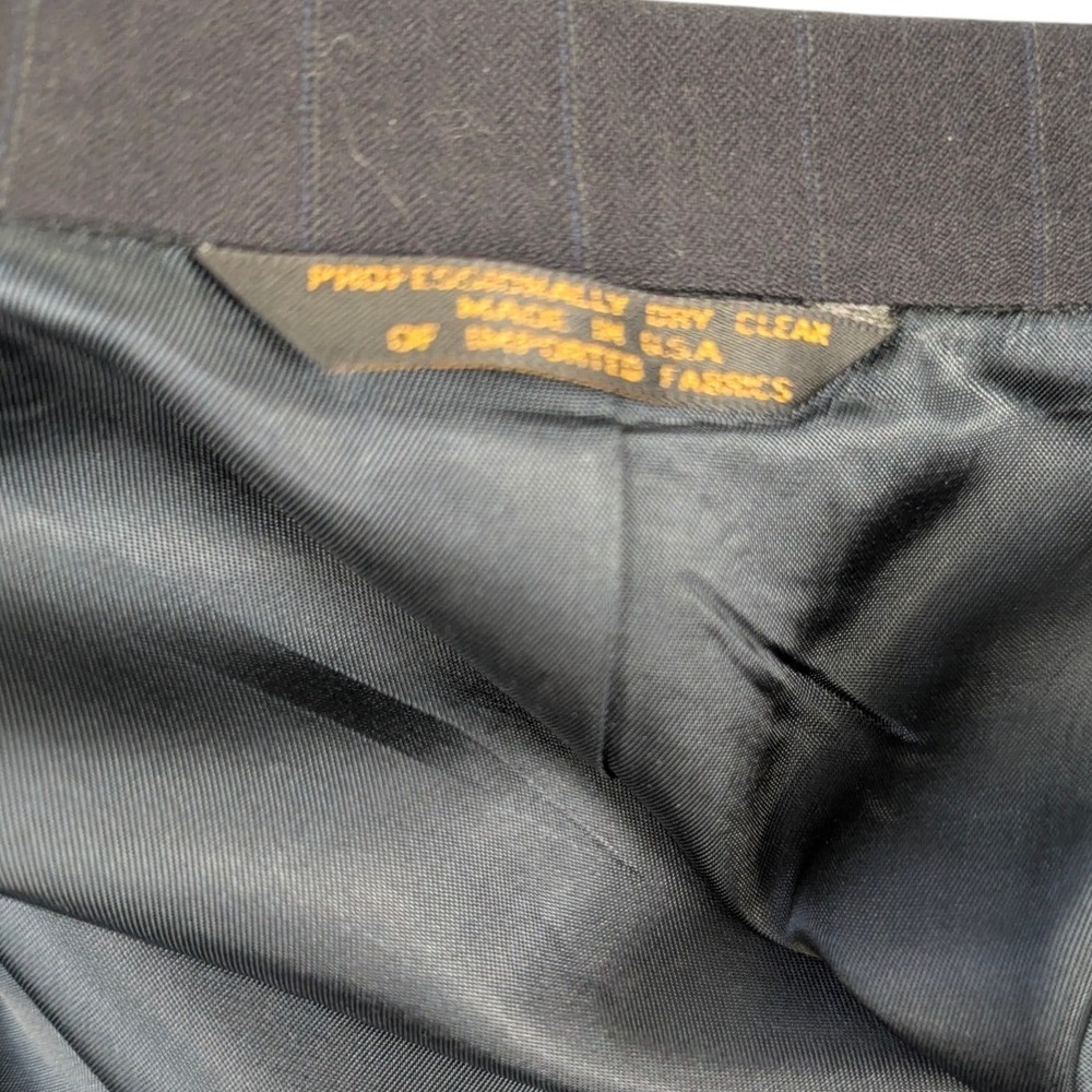 Botany 500 Couture Mens 52R Pinstripe Suit Charcoal Gray Wool Blend 2-Piece USA - Picture 14 of 15
